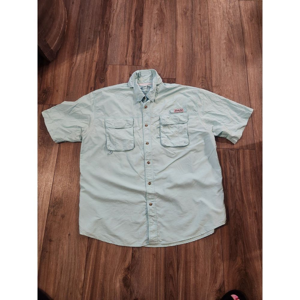 Bimini Bay‎ Light Blue Outdoors Button Down Shirt Men's Size XXL